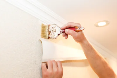 Pose de papier peint à Velanne — revêtements muraux et toiles de verre